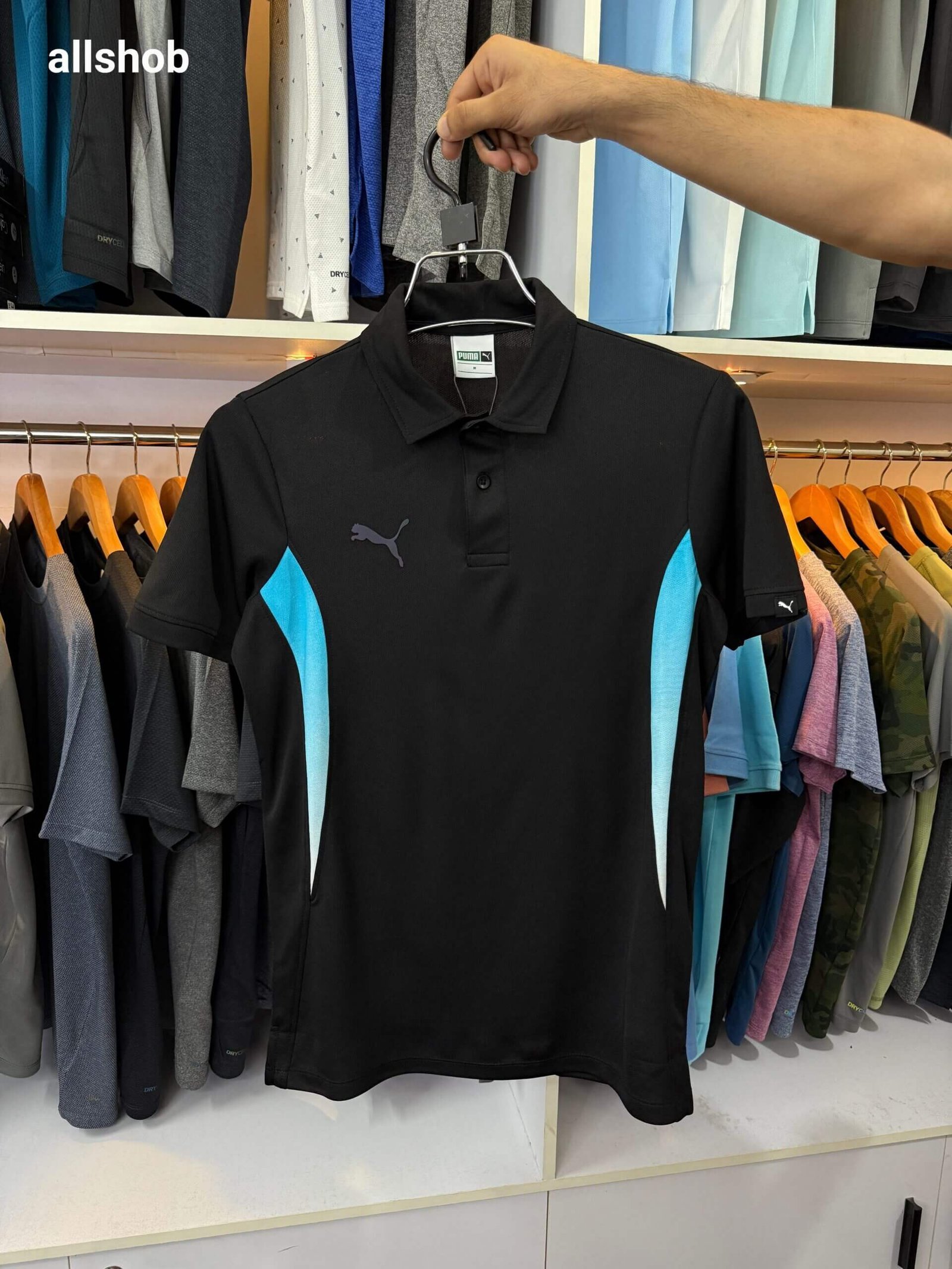 Black-2-scaled-3.jpg 1. Slim Fit Sports Fabric Polo Shirt - Image 1